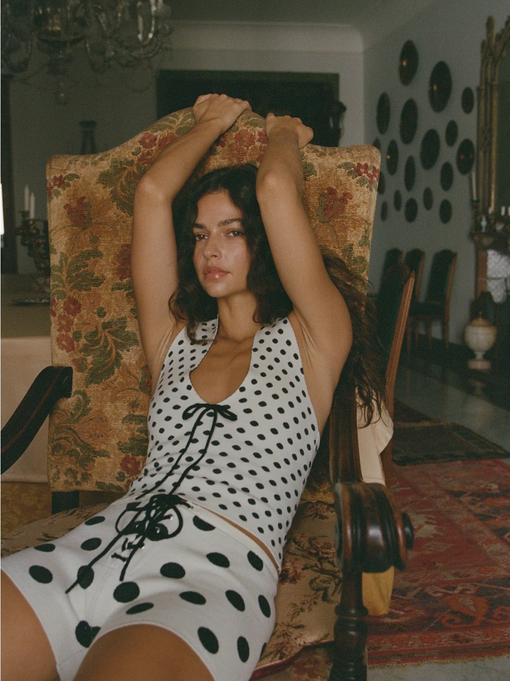 With Jéan Polka Dot Tank - White/Black